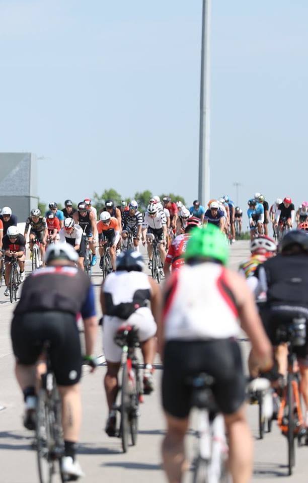 Group of people on bicycles