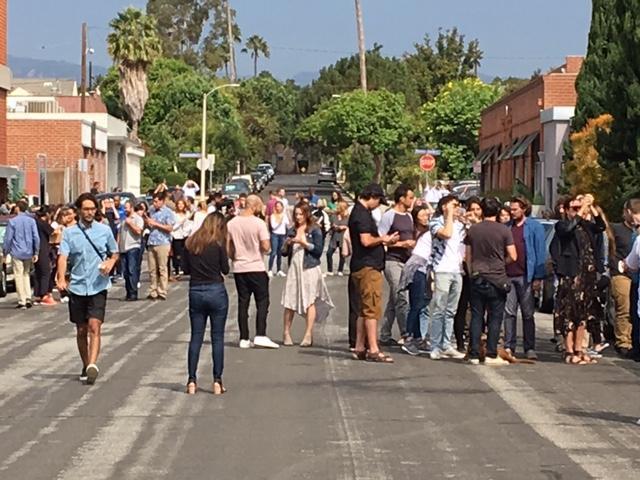 People watching the eclipse