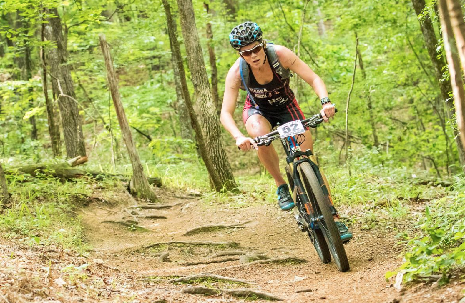 Woman riding a bicycle