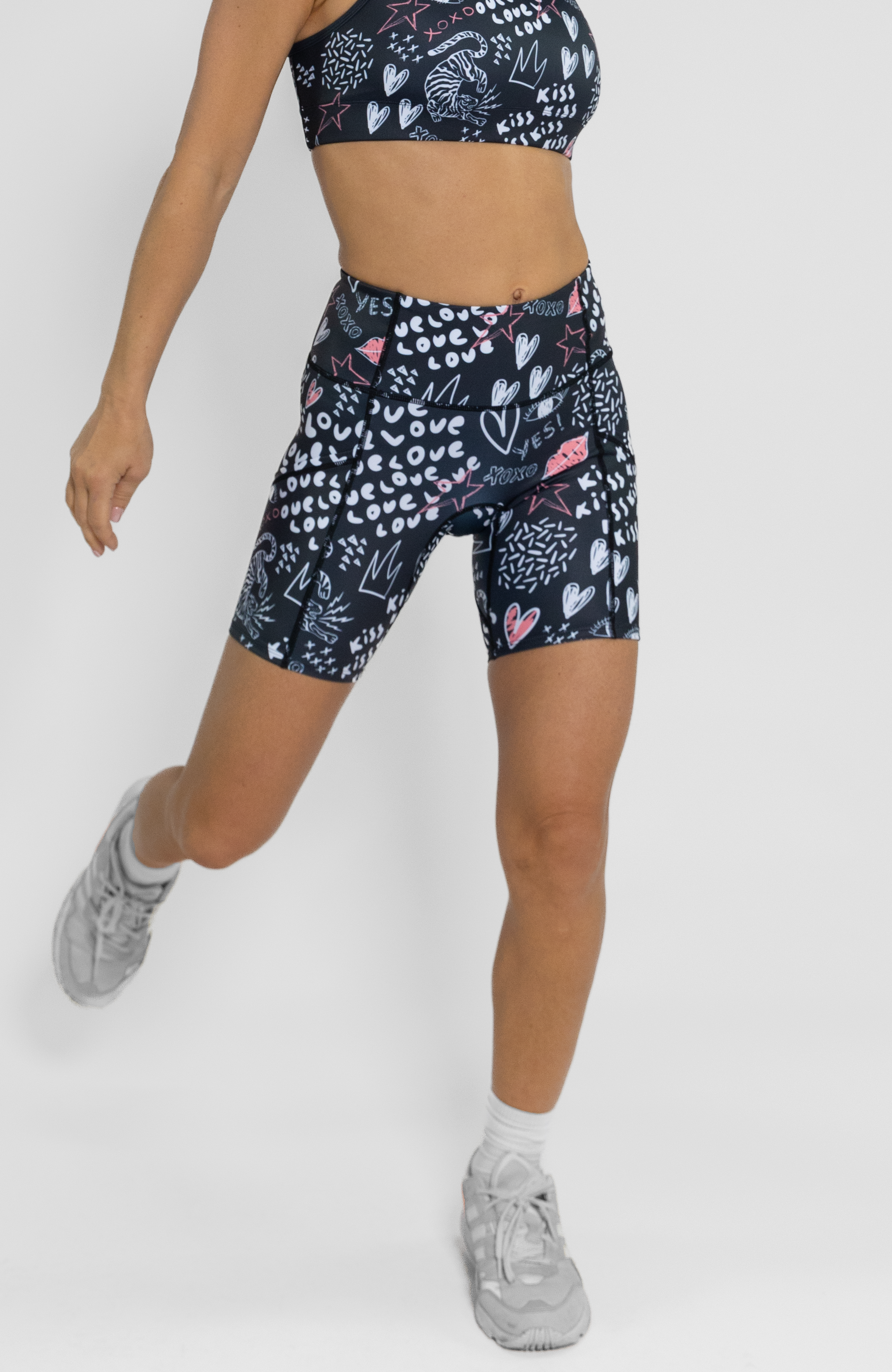 Coeur Sports 5 inch fitted run short Love Bomb Fitted Run Shorts