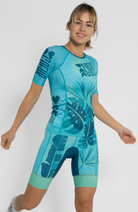 Coeur Sports Aero Tri Top Aloha Women's Sleeved NO ZIP Triathlon Aero Top