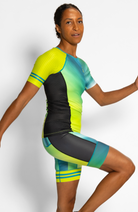 Coeur Sports Aero Tri Top Aurora Women's Sleeved No Zip Triathlon Aero Top