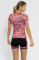 Coeur Sports Aero Tri Top Love Bomb Women's Sleeved No Zip Triathlon Aero Top