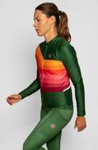 Coeur Sports Long Sleeve Cycling Jersey Forest Thermal Jersey