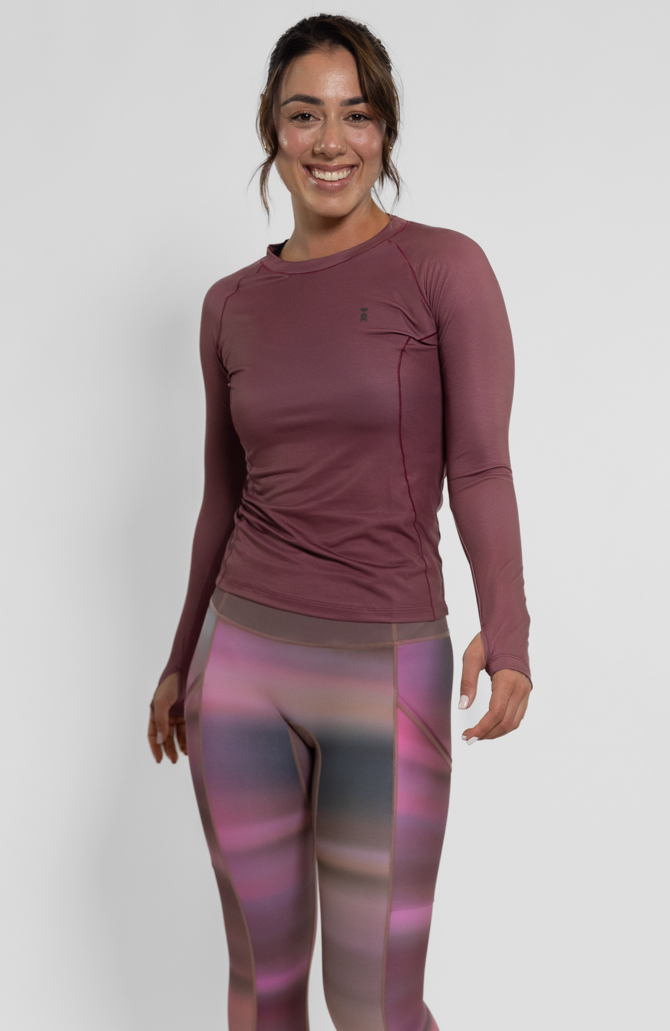 Coeur Sports Merino Wool Run Top Dawn Merino Wool Long Sleeve Run Top