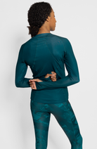 Coeur Sports Merino Wool Run Top Jade Women's Merino Wool Long Sleeve Run Top