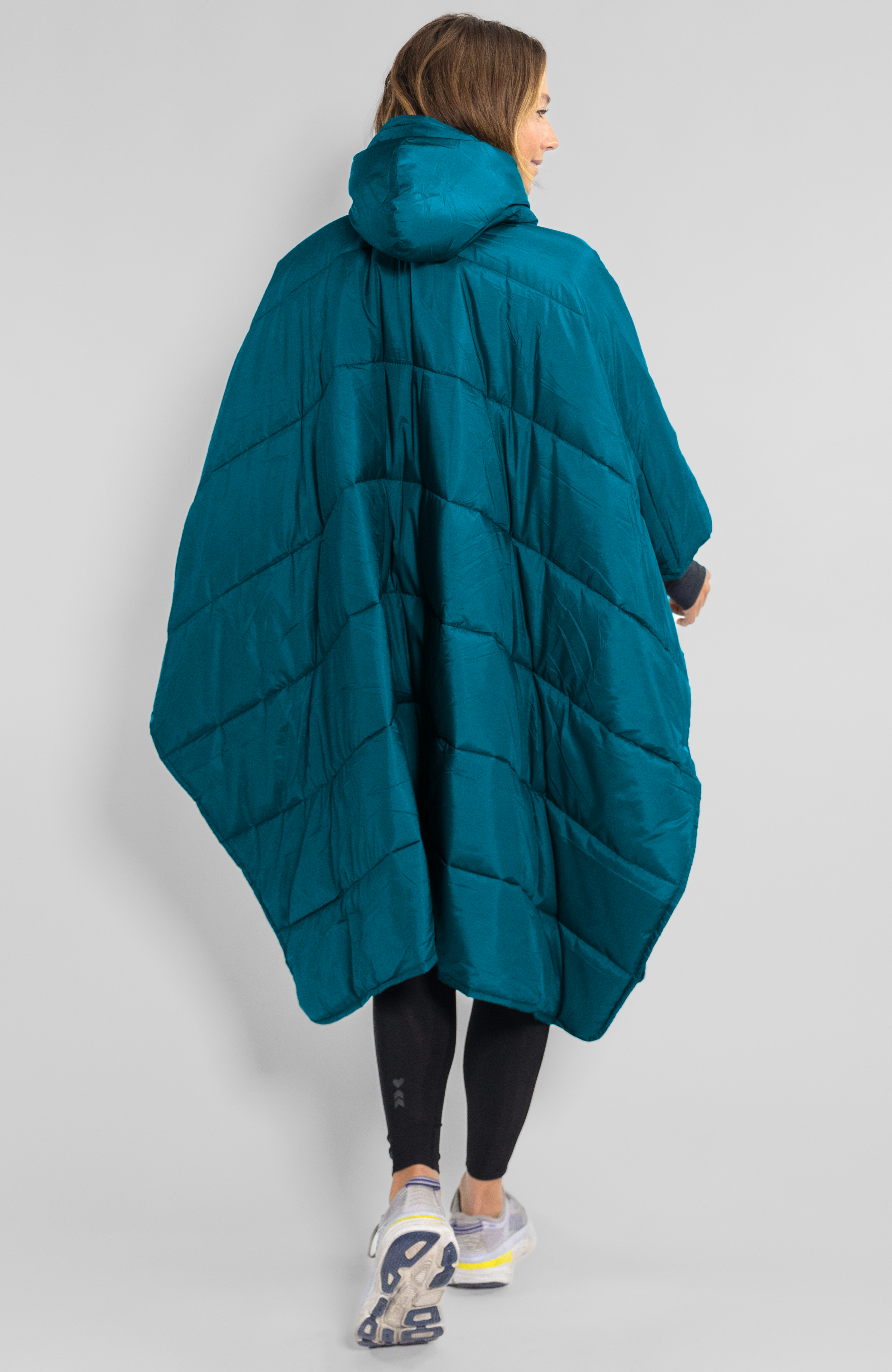 Coeur Sports Poncho ONE SIZE / Teal Snuggly Puffer Poncho