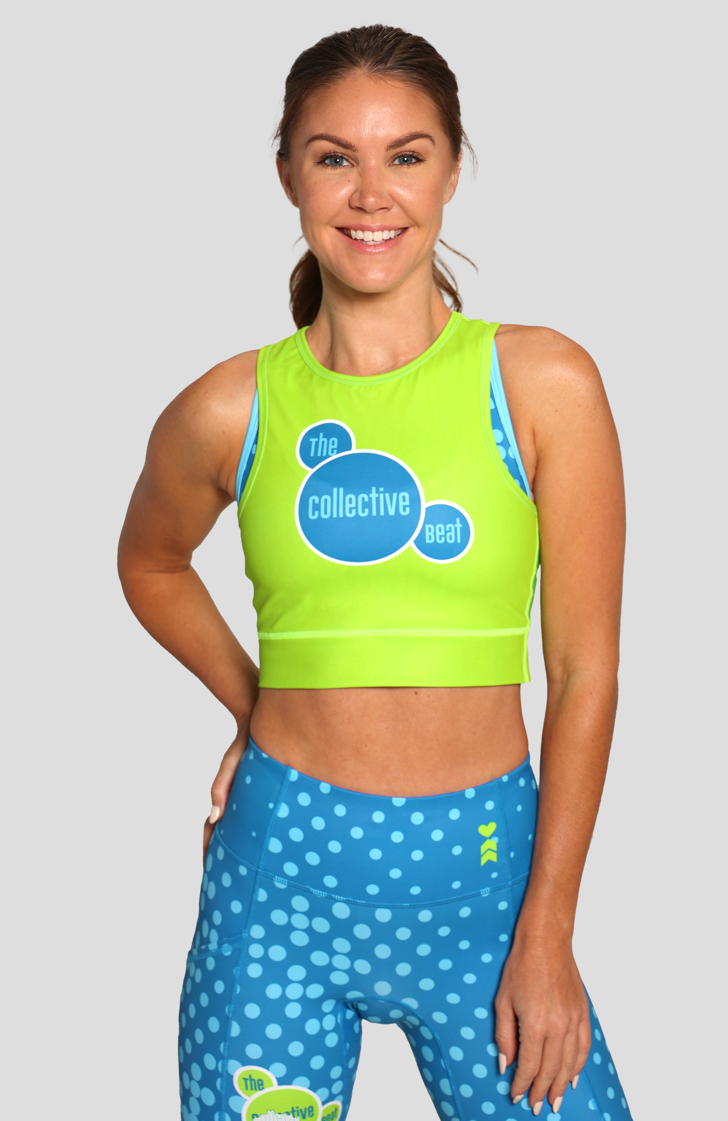 Coeur Sports Run Crop Top Collective Beat 23 Women's Running Tech Crop Top