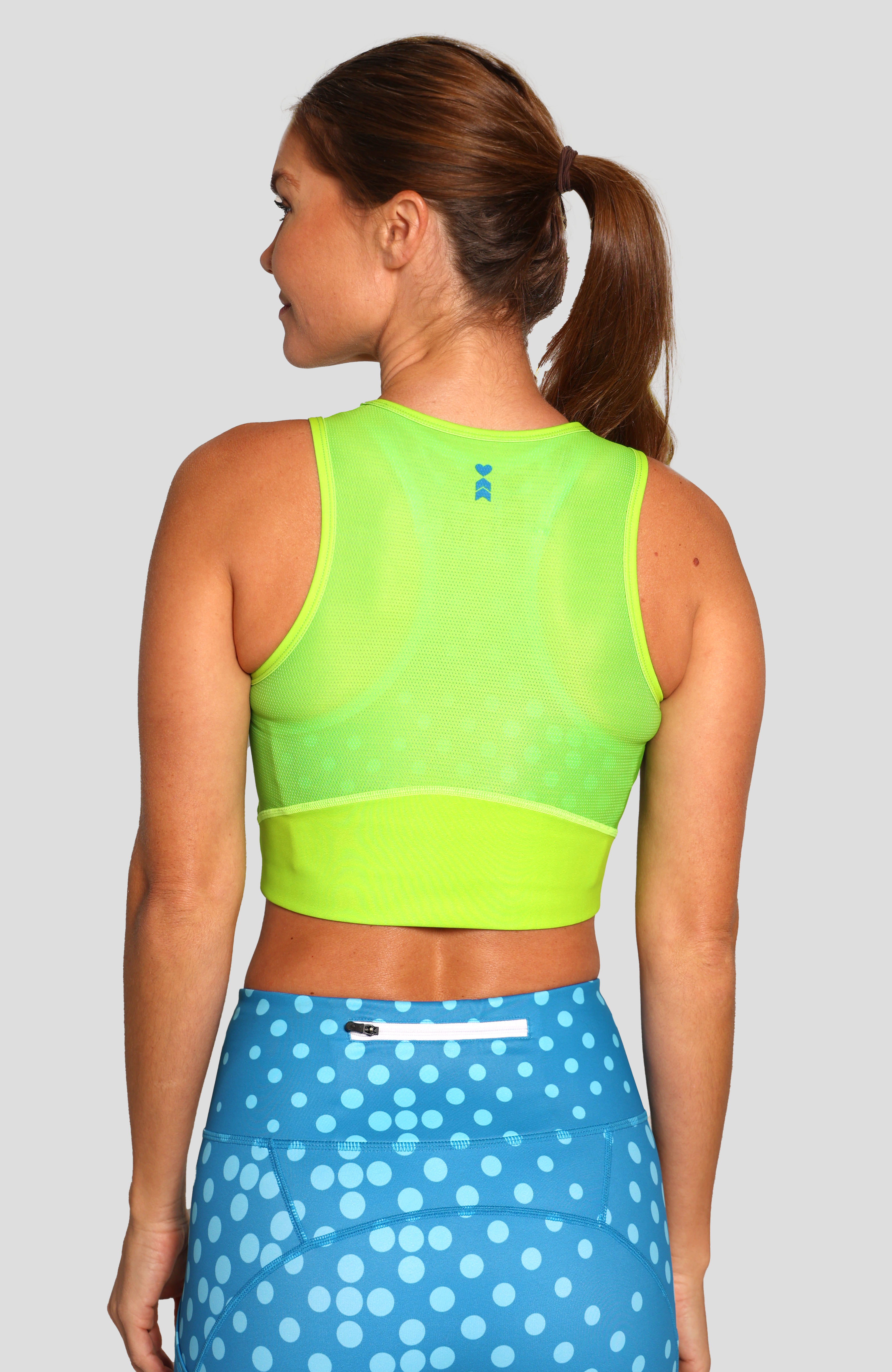 Coeur Sports Run Crop Top Collective Beat 23 Women's Running Tech Crop Top