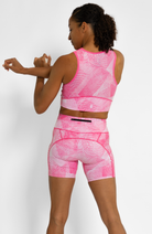 Coeur Sports Run Crop Top Crystallized Women's Running Tech Crop