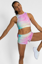 Coeur Sports Run Crop Top Pura Vida Women's Running Tech Crop