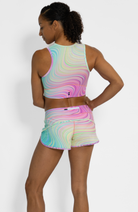 Coeur Sports Run Crop Top Pura Vida Women's Running Tech Crop