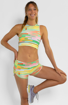 Coeur Sports Run Crop Top Wabi Sabi  Women's Running Tech Crop