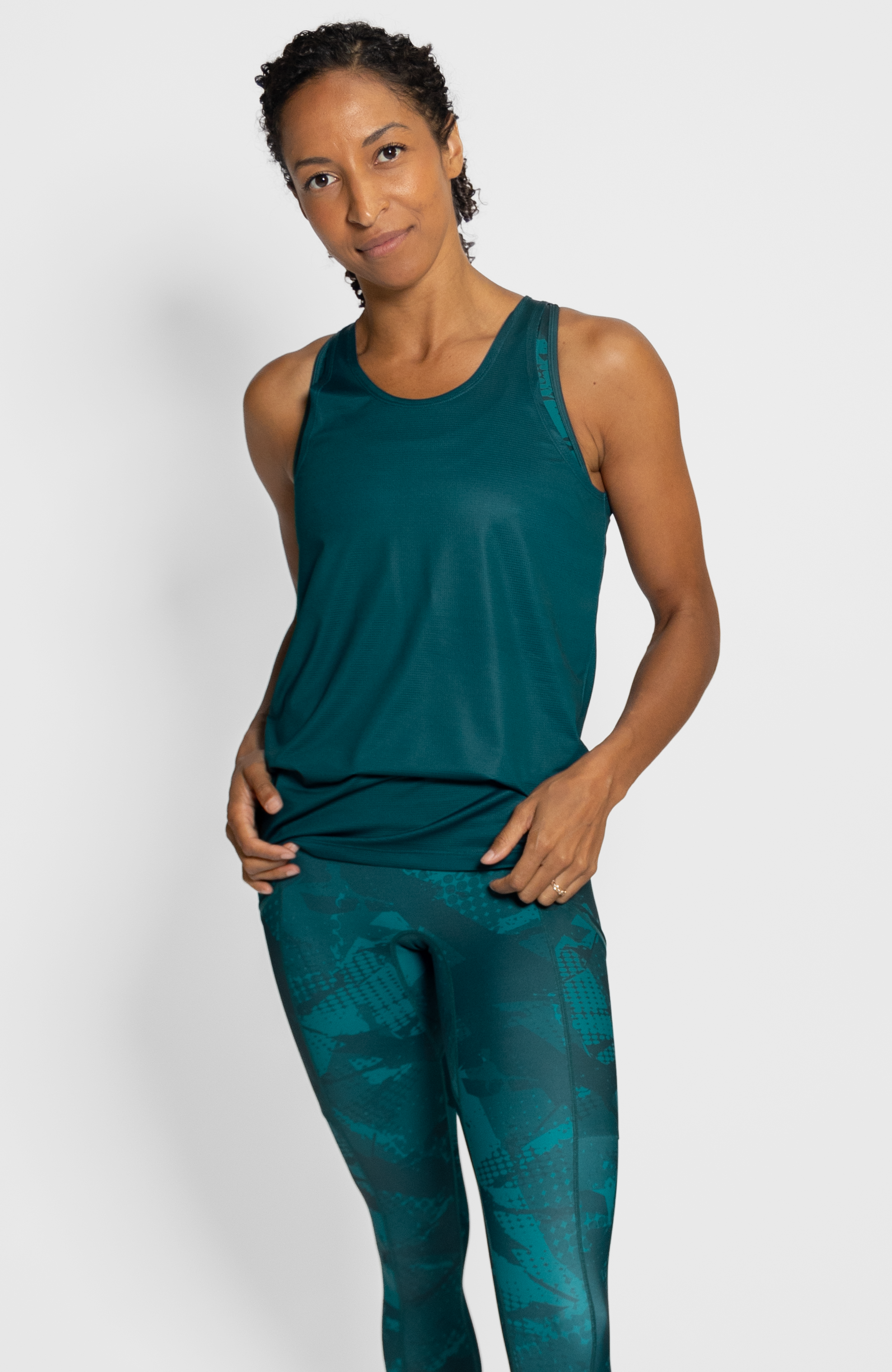 Coeur Sports Run Singlet Jade Women's Running Singlet