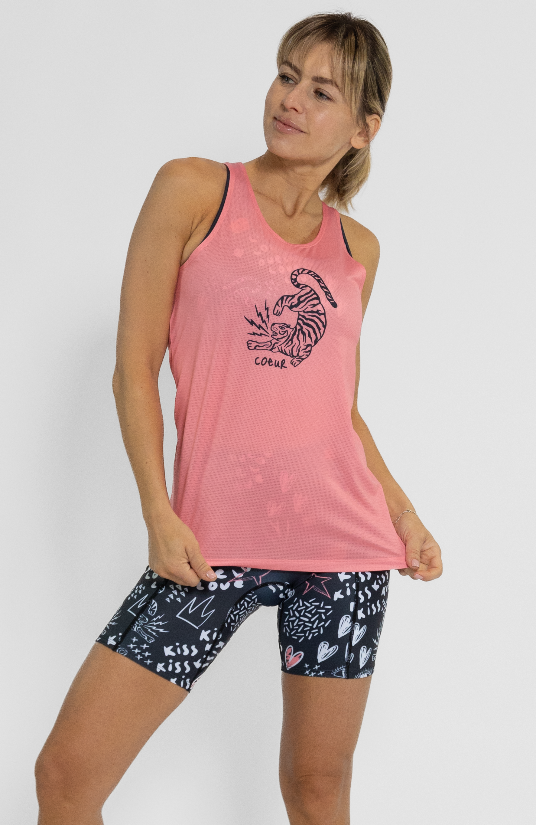 Coeur Sports Run Singlet Love Bomb Women's Running Singlet