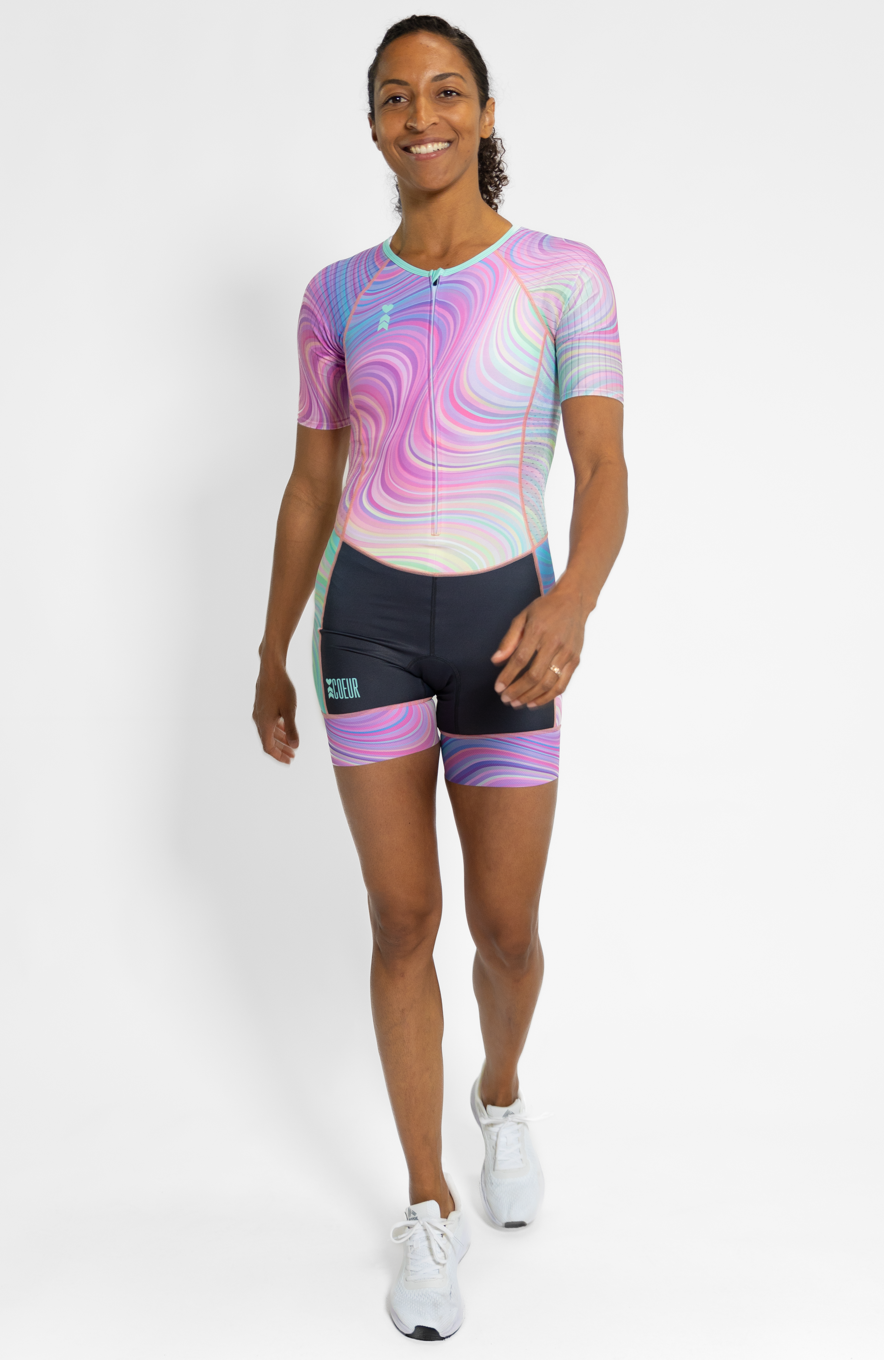 Coeur Sports Sleeved Tri Suit Pura Vida Women's Sleeved One Piece Triathlon Suit