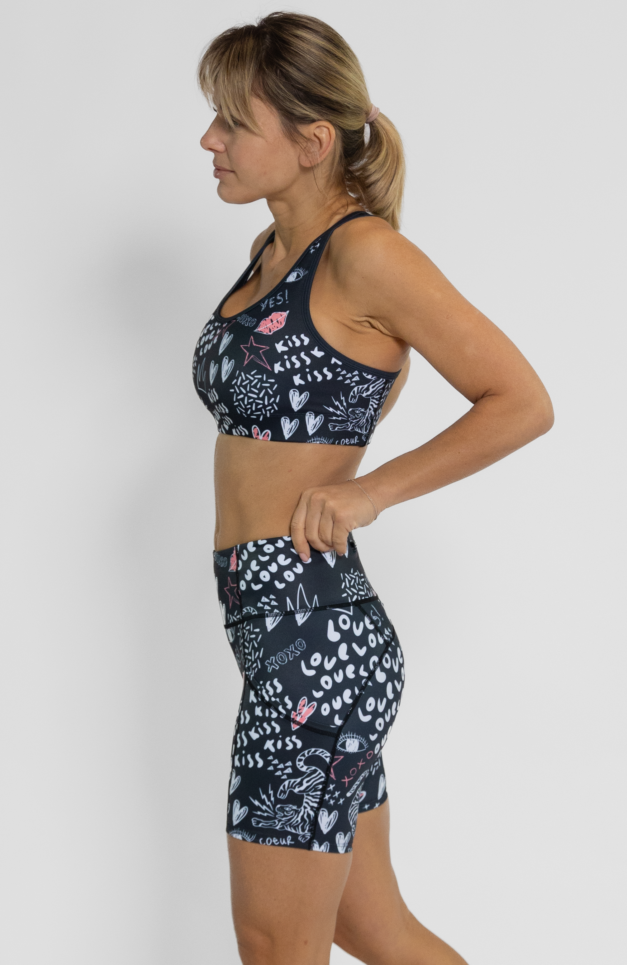 Coeur Sports Sports Bra Love Bomb Pocket Sports Bra