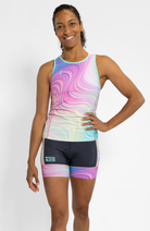 Coeur Sports Tri Tank Pura Vida Women's Triathlon Tank with Shelf Bra