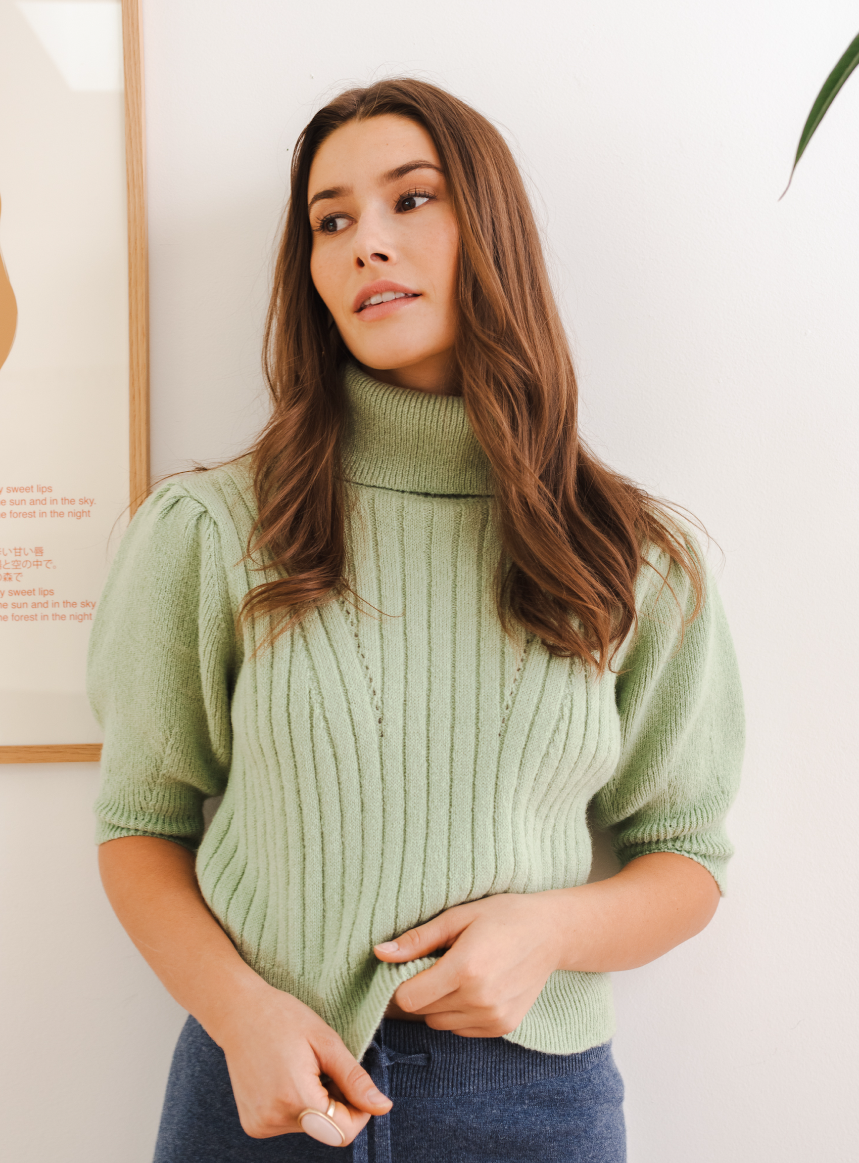 Nuzzle Clothing Puff Sleeve Turtleneck