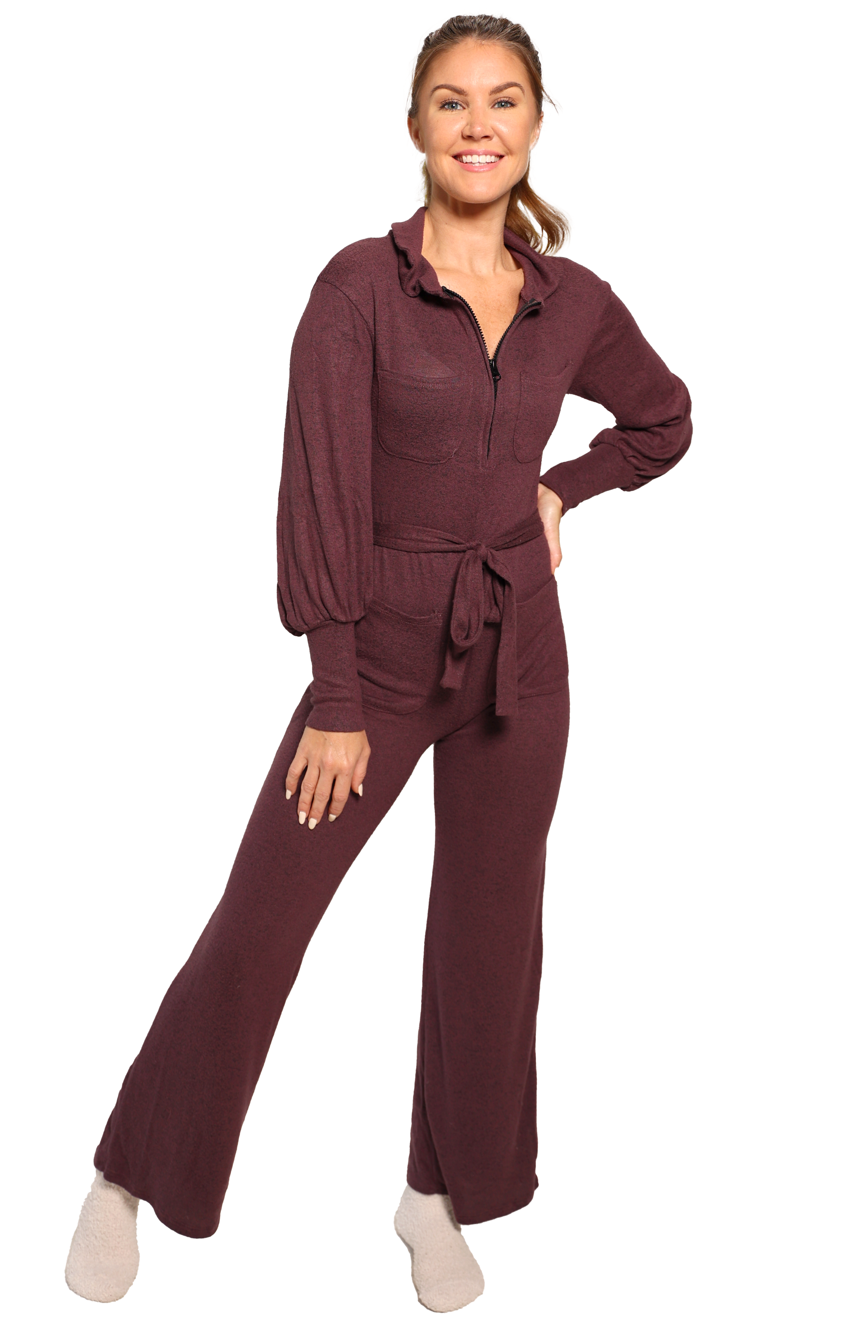 Nuzzle Clothing Winnie Jumpsuit Winnie Jumpsuit - Plum